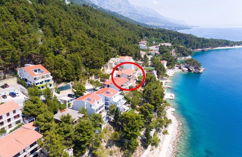 Brela Appartement | Appartement de trois chambres avec la terrasse et la vue sur le mer Brela, Makarska (A-2718-a)