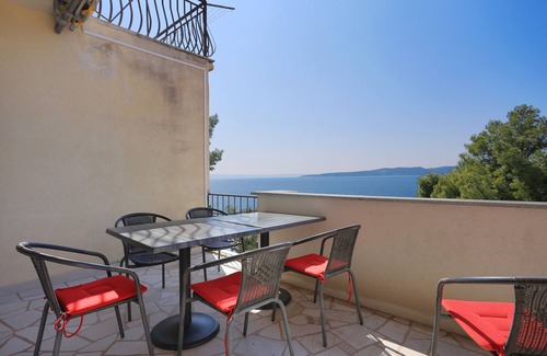 Brela Appartement | Appartement de trois chambres avec la terrasse et la vue sur le mer Brela, Makarska (A-2718-a)