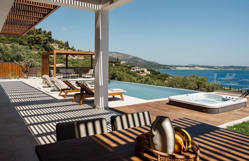 Marathias Villa | Thrilling Zakynthos Villa | Villa Galadriel | 2 Bedrooms | Breathtaking Sea Views | Spacious Furnished Sun Terrace | Outdoor Dining Area | Private Outdoor Infinity Pool & Hot Tub| Private Garden | Marathias