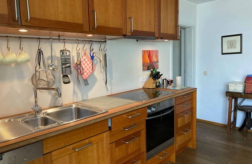 Windeck Appartement | Le temps sur la rivière, romantique, cheminée, sauna, grande terrasse, victoire d'escalade