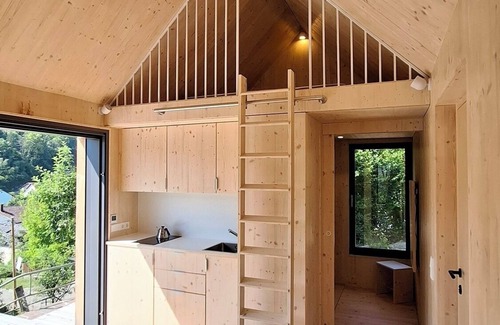 Altmannstein Appartement | Tiny House (30sqm) with panoramic castle view