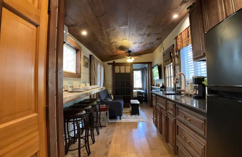 Lochmere Cabine | Tiny Pine Lakefront Cabin with Dock, Fire Pit & BBQ