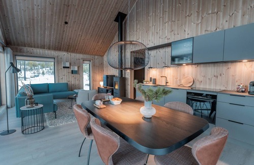 Nes Maison | Tiur, stylish new cabin with hot tub