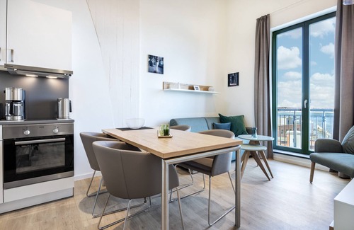 Wismar Appartement | Top-apartment mit Galerieschlafzimmer, Dachterrasse und Einmaligem Hafenausblick
