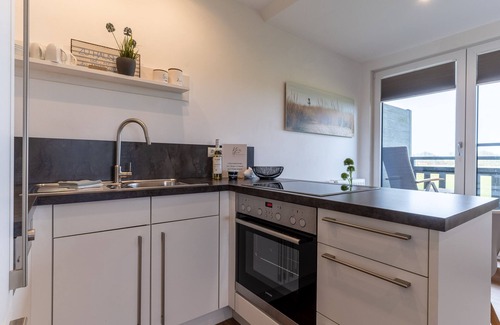 Tumlauer Koog Appartement | Top-equipped thatched-roof holiday apartment with far-reaching views just outside SPO