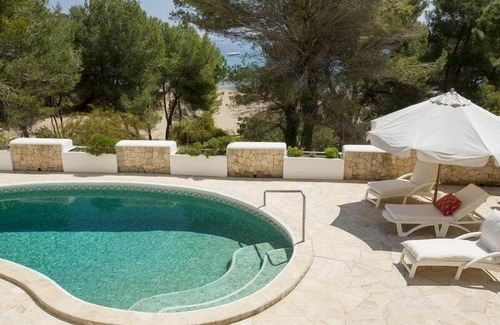 Santa Eulalia del Rio Maison | Top maison de vacances avec piscine directement 1. Ligne sur la plage - unique à Ibiza