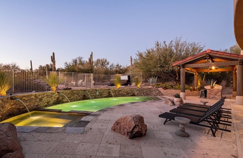 Carefree Maison | Tranquil Carefree Estate - Heated Pool, Spa, Gym, Firepit and More!