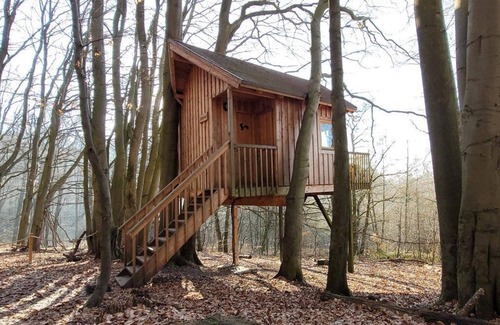 Solling Appartement | Tree house Ahletal, living/bedroom - Baumhaushotel Solling