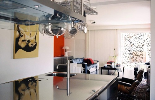 Genissac Maison | Chambre Triple vue sur la rivière à L'arbre Rouge