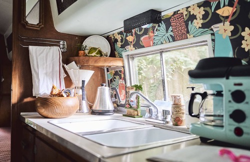 DeKalb County Maison | Tropical Airstream Oasis with Sauna, pool and Hot-tubl!