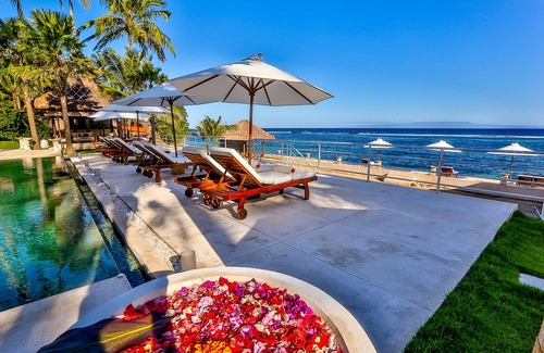 Candi Dasa Villa | Tropical Style contemporain 4 chambres Villa Ocean View, Candidasa;