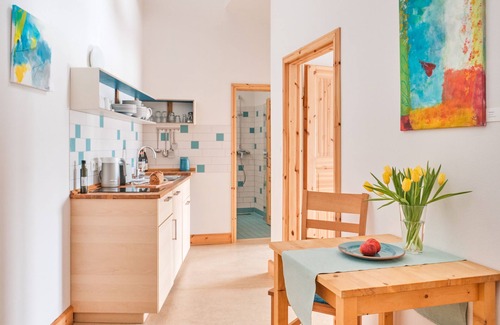 Schwerin Appartement | Twin Room 5 - turquoise - Vacances à la ferme bio