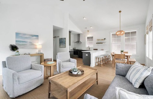 Wilmington Beach Maison | Updated/2min Walk to Beach/Private Pool/Golf Cart/Lush Yard/Table Games