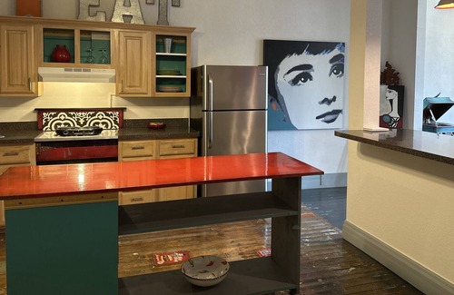Guthrie Lit Et Petit-Déjeuner | Utopia Joe Loft - Great Downtown Views with Hardwood Floors & Original Art