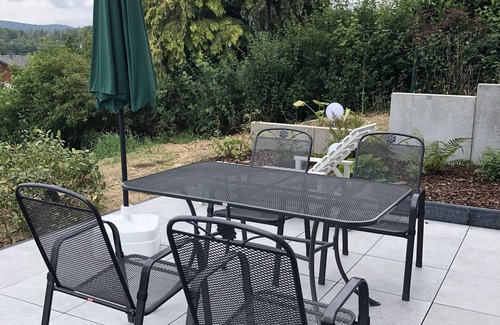 Reinhardshausen Appartement | Vacation apartment with distant views and sunset from your own terrace.