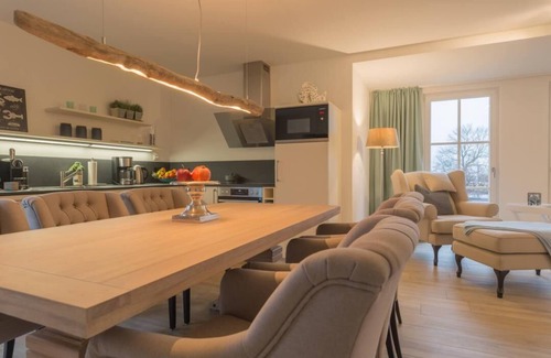 Parow Appartement | Vacation home "Nautilus" with covered loggia and view of Rügen