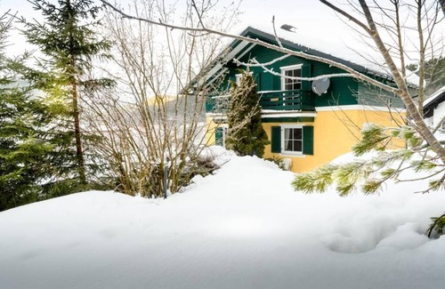 Lackenhof Appartement | Maison de vacances non loin du Großer Ötscher avec un balcon et une vue fantastique