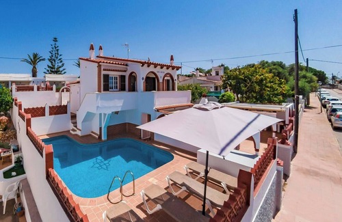 Alayor Maison | Maison de vacances "Santa Brígida" avec vue sur la mer, piscine, Wi-Fi, balcon, terrasse et jardin