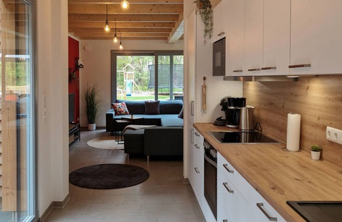 Region Hannover District Maison | Vacation home "Waldhaus Tiedtke" with large garden, outdoor pool and barrel sauna
