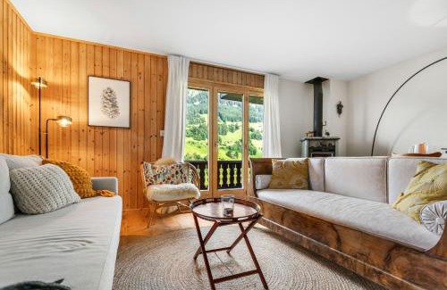 Val d'Illiez Appartement | Val d'Illiez, 6 pers - balcon et vue - parking