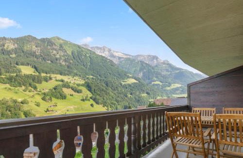 Val d'Illiez Appartement | Val d'Illiez, 6 pers - balcon et vue - parking