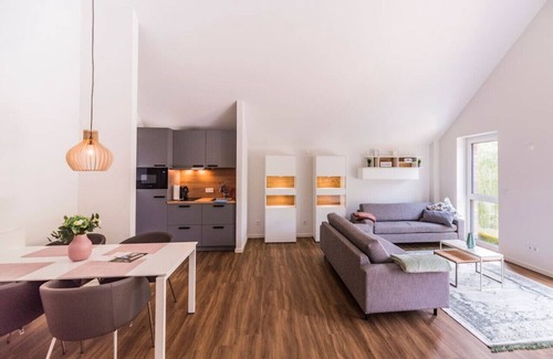 Nordhorn Appartement | Vechte-Loft 3 rooms, new building with balcony, WLAN & PP