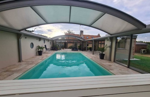 Morannes sur Sarthe-Daumeray Maison | Villa TOUT CONFORT, PISCINE PRIVÉE, jacuzzi, sans vis-à-vis, 4000 hectares