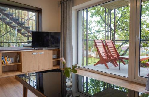 Hradec Kralove Appartement | Vila Věkoše - apartmán s terasou a zahradou