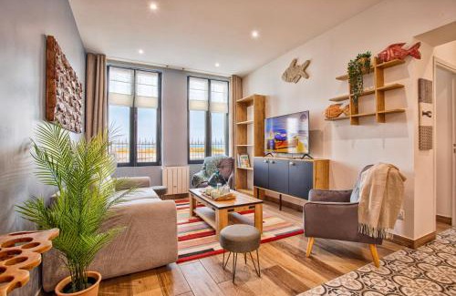 Houlgate Appartement | VILLA 139 LA VAGUE - FRONT DE MER - appartement contemporain et terrasse sur cour - 2 à 6 personnes - Rez-de-chaussée