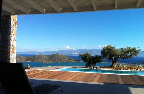 Elounda Villa | Villa 3 chambres 1 piscine superbe vue panoramique Spinalonga Mirabello Elounda