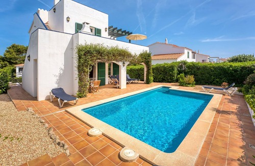 Puerto Luz Villa | Villa Addaia avec vue mer, piscine privée, jardin, terrasse ensoleillée et Wi-Fi