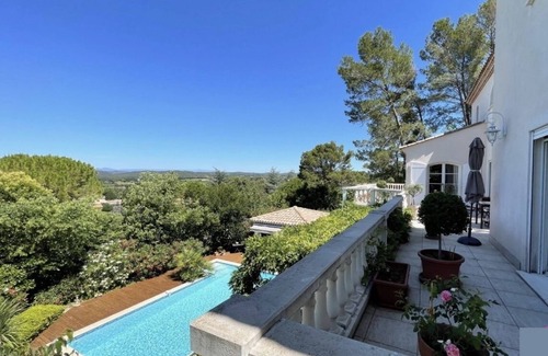 Villevieille Villa | Villa avec vue à 180° sur les Cevennes et Pic Saint Loup - piscine chauffée