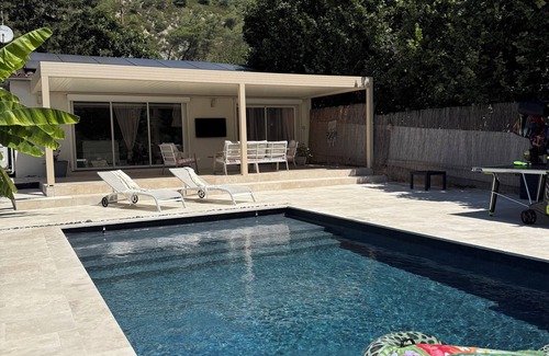 Contes Villa | Villa Casita, exceptionnel à 20min de Nice et Monaco.Piscine, jacuzzi, ping-pong
