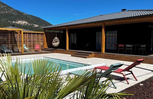 Moltifao Villa | Villa Cinto Avec Piscine Privée 2 ch Avec 2 Salles de Douche , wc Indépendant