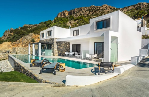 Koutsounari Appartement | Appartements privés Villa Daniela avec piscine et vue mer
