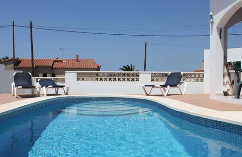 Cala en Porter Villa | Villa individuelle moderne avec piscine privée et bain à remous jacuzzi, climatisation, télévision à écran plasma