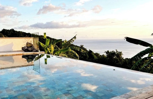 Bouillante Villa | Villa Manitou, sea view and Bali stone swimming pool