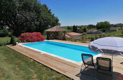 Calignac Maison | Villa moderne sur côteaux belle piscine / Downhill modern villa nice pool