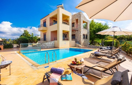 Kato Stalos Villa | Villa Pasiphae 1 - Trois Chambres Villa, Couchages 7