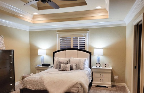 Judson Maison | Villa resort getaway, Hot tub, golf cart, game room, movie theater, pool, 4 acre