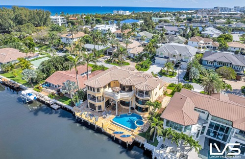Delray Beach Shores Maison | Villa Rhodes Palatial Waterfront Beach Estate