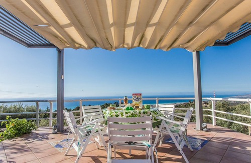 Sant'Agata di Militello Villa | Villa avec piscine avec vue sur les îles Eoliennes