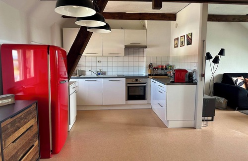 Mulhouse Appartement | Vintage Loft 155 m² 4 bedrooms Parking, Netflix, Ultra-fast fiber Wifi