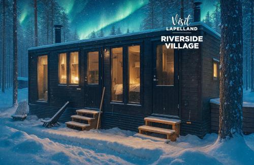 Kolari Chalet De Ski | Visit Lapelland - Riverside Village with a Nature View, Fireplace, Sauna, Kitchen