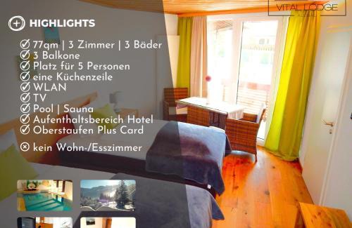 Kalzhofen Appartement | Vital Lodge Allgäu mit Oberstaufen PLUS