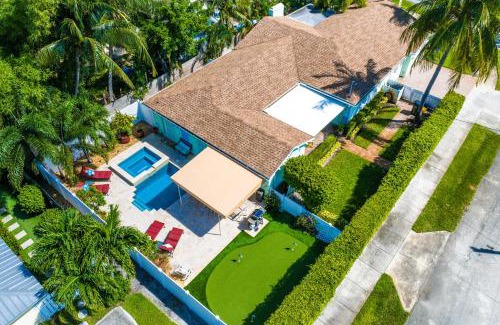 Del-Ida Park Historic District Maison | Walk to The Ave- Heated Pool, Spa, Golden Tee and Putting Green - mins to Beach