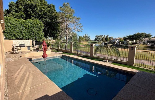 Ocotillo Maison | Water/Golf Course Backyard | Heated Pool Included in Price | Modern 3 bedroom