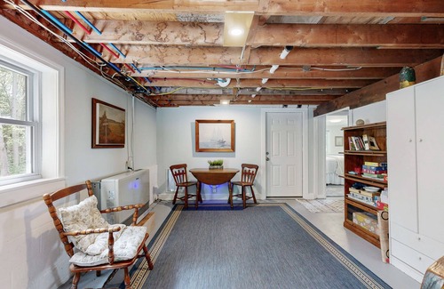 Sebasco Maison | Water view home with scenic balcony, grill, board games, and AC