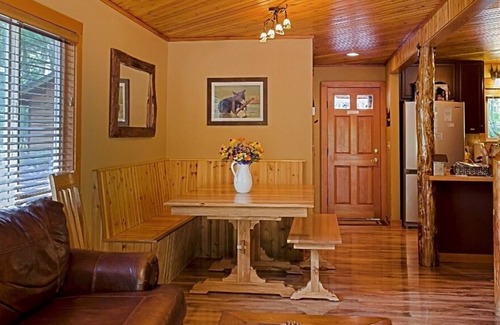 Paradise Estates Cabine | Cabine au bord de l'eau avec bain à remous, foyer, WiFi, table de billard et barbecue. Conviviale et familiale.