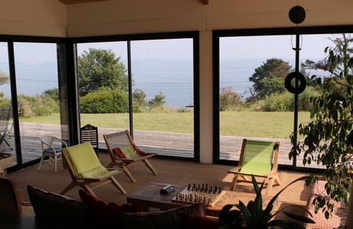 Plougonvelin Maison | Maison d'architecte en bois, plein sud, face mer